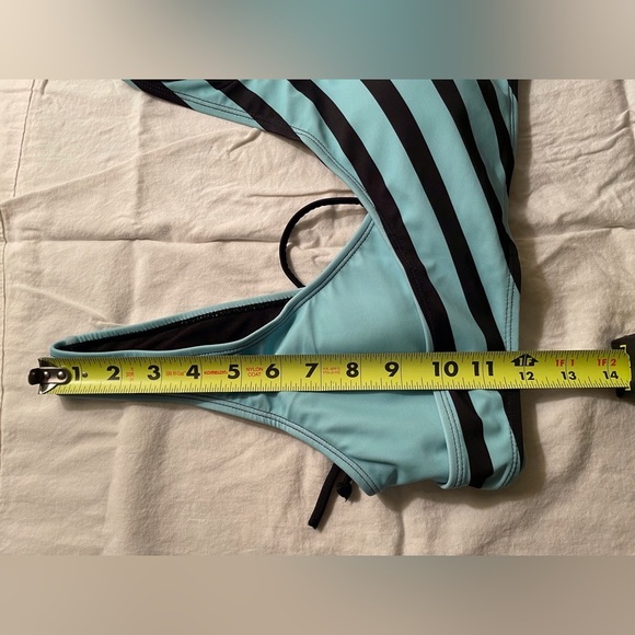 Two Piece Swimsuit Black and Blue Size Medium - Picture 11 of 13